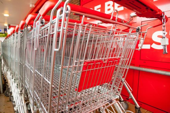 Reiniging winkelwagens en -mandjes